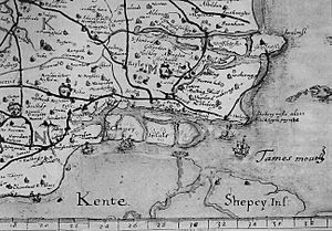 Map of south essex 1594 John Norden