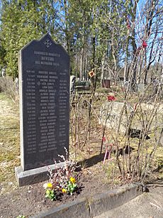 Memorial for Dievturi (Latvian pagan) victims of Soviet rule 1942-1952, Forest Cemetery, Riga, Latvia