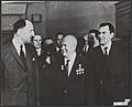 Ministers, bezoeken, politici, Croetsjov N, Gromyko A, Luns, JAMH, Bestanddeelnr 083-0921