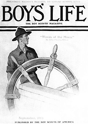 Norman Rockwell- Scout at Ships Wheel