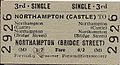 Northampton Castle ticket (1957)
