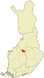 Location of Pihtipudas in Finland