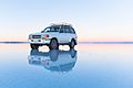 Reflection on the Salar de Uyuni, bolivia