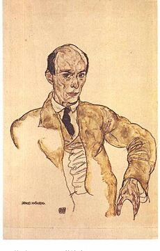 Schiele - Bildnis des Komponisten Arnold Schönberg . 1917