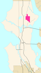 Map of Ravenna's location in Seattle