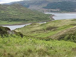 The southeast of Carna looking towards Loch Teacuis and Morvern