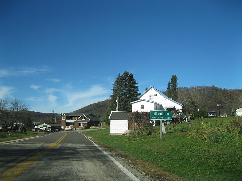 Steuben, WI from the south
