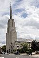 The Cathedral of St. Joseph the Workman, the "mother church" of the Catholic Diocese of La Crosse, designed by architect Edward J. Schulte and completed in 1962 in the Mississippi River port of La Crosse, Wisconsin
