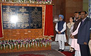 The Prime Minister, Dr. Manmohan Singh dedicated the New Rail Line in the valley between Anantnag-Srinagar-Rajwansher to the Nation, at Srinagar on October 11, 2008 (1)