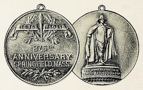 The Puritan on the Springfield 275th Anniversary medallion