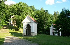 Three chapels of Verkiai Calvary