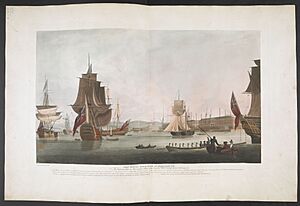 View of Portsmouth Dockyard, J & J Boydell, 1790