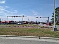 Village Road viewed from westbound US 17-74-76 off-ramp, Leland, North Carolina