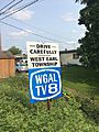 West Earl Township PA WGAL sign on PA 272 NB