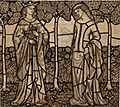 William Morris Guinevere and Iseult - cartoon for stained glass 1862