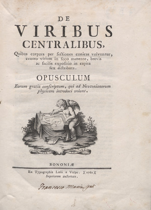 Zanotti - De viribus centralibus, 1762 - 4776114 980252 00005