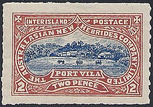 1897 Australasian New Hebrides Company 2d stamp