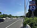 2016-07-12 15 30 04 View south along Interstate 83 (Jones Falls Expressway) just south of Exit 10 (Northern Parkway) in Baltimore City, Baltimore