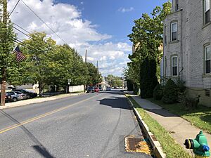 2022-09-26 12 56 04 View northeast along Chestnut Street between Third Street and Bird Alley in Coplay, Lehigh County, Pennsylvania