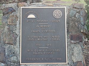 41st Infantry Division plaque