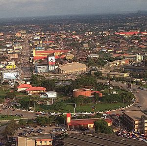 Aerial view of Benin City