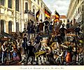 Barricade bei der Universität am 26ten Mai 1848 in Wien