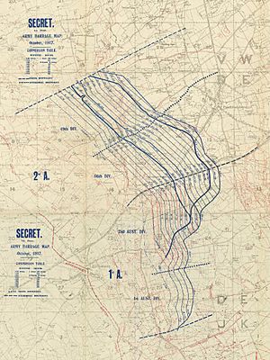 Battle of Poelcappelle - barrage map