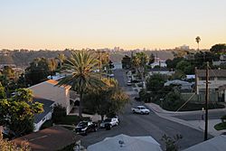 View of Birdland from grounds of Fletcher Elementary School