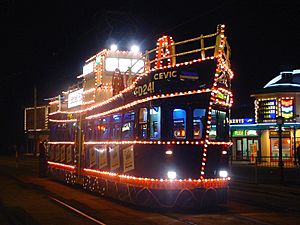 Blackpool Trawler Illuminated Tram