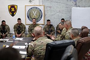 CJTF-OIR Coalition leader meets with troops in western Iraq 2021