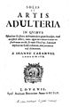 Caramuel Lobkowitz, Juan – Solis et artis adulteria, 1644 – BEIC 80233