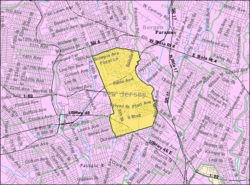 Census Bureau map of Saddle Brook, New Jersey