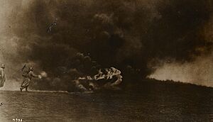 Chemical Warfare Service - Liquid Fire - The way by fire has proved to be a boomerang to the Germans - NARA - 26425078 (cropped)