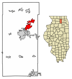 Location of Sycamore in DeKalb County, Illinois.