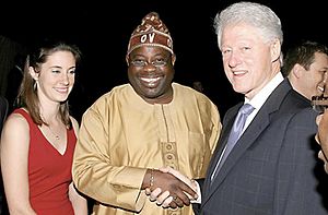 Dele Momodu and President Bill Clinton