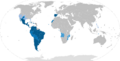 Detailed SVG map of the Hispano-Lusophone world