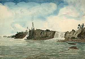 Falls of the Rideau River, at the Ottawa River, 1826