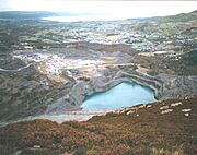 Flooded pit at the Penrhyn Quarry from the Fronllwyd - geograph.org.uk - 314216