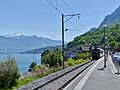 Gare de Saint-Gingolph en Suisse à midi (juin 2019)