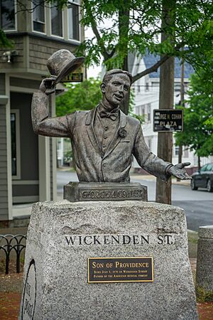 George Cohan Statue in Providence, Rhode Island