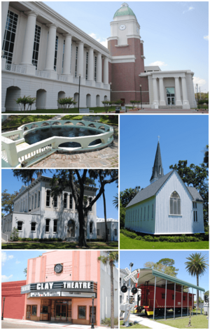 Images from top, left to right: Clay County Courthouse, the springs, Clay County Courthouse, St. Mary's Episcopal Church, Clay Theatre, Clay County Historical Museum