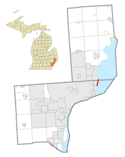 Location within Macomb County (top) and Wayne County (bottom)