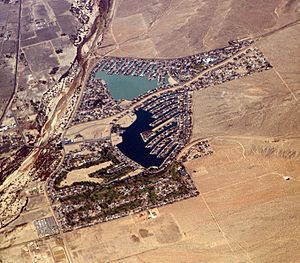 Aerial view of Helendale, California