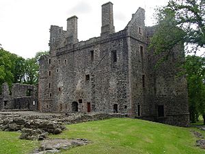 Huntly Castle, view from rear of site - geograph.org.uk - 13972