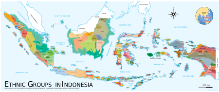 Indonesia Ethnic Groups Map English