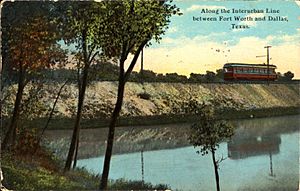 Interurban Line between Fort Worth and Dallas, Texas