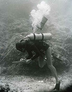 Joan du Plat Taylor at Cape Gelidonya