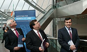 John Gormley, Brian Cowen and Brian Lenihan, July 2010