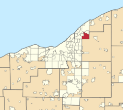 Location of Kirtland in Greater Cleveland