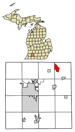 Location of South Gull Lake, Michigan